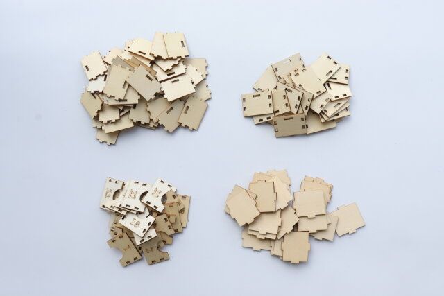 ダイソー ウッドアドベントカレンダーキット（ハウス型） パーツ