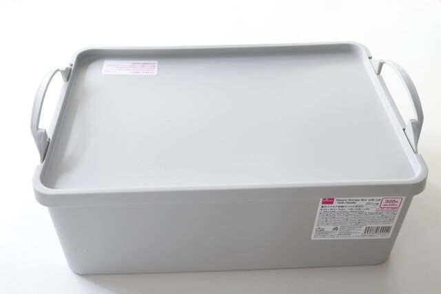 ダイソー 蓋付きスクエア収納ボックス 取手付 パッケージ