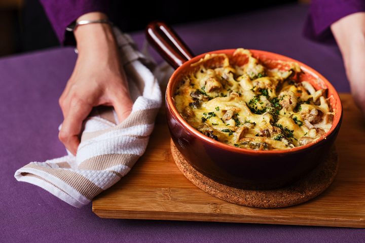 きのこのマカロニグラタン