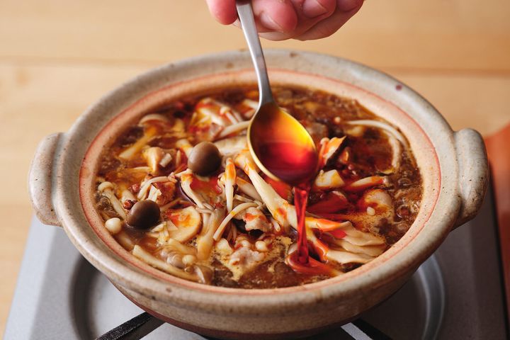 きのこ鍋四川風