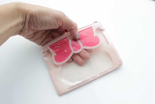 ダイソー フラットポーチ（ミニーアイコン） クリア素材