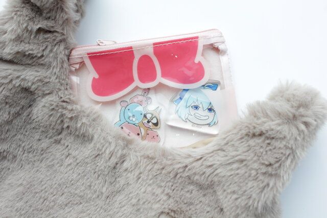 ダイソー フラットポーチ（ミニーアイコン） 使用例