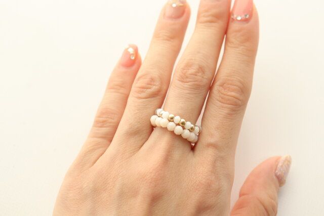 ダイソー ビーズリング（2本） デザイン