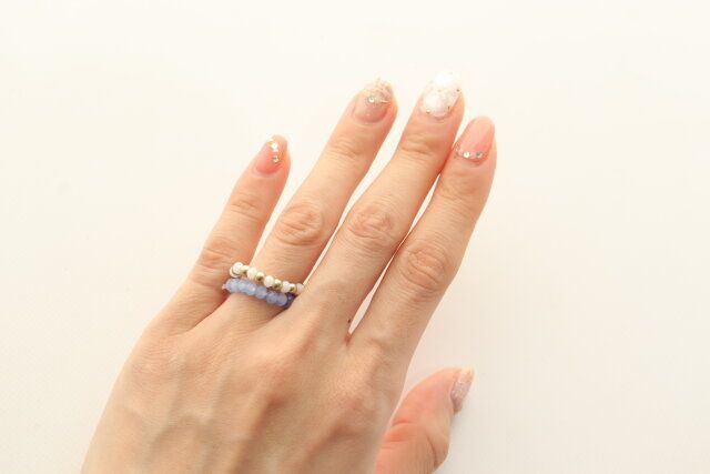 ダイソー ビーズリング（2本） 装着