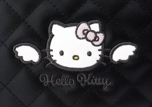 ハローキティ エンジェル キルトバニティポーチ 刺繍