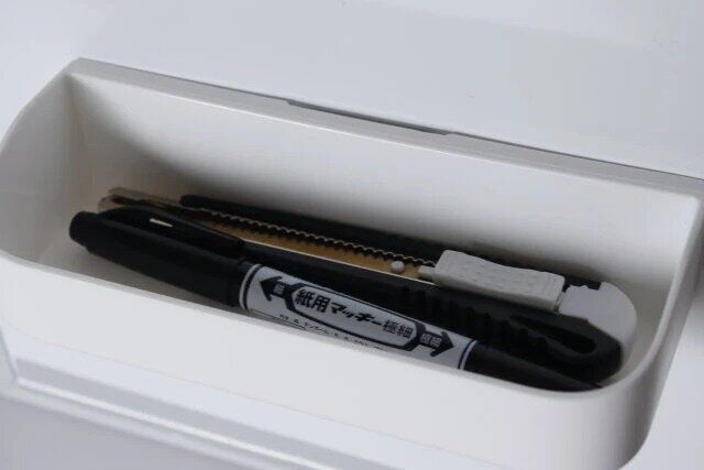 ダイソー トレー（白、15.5cm×3.8cm×6.2cm）