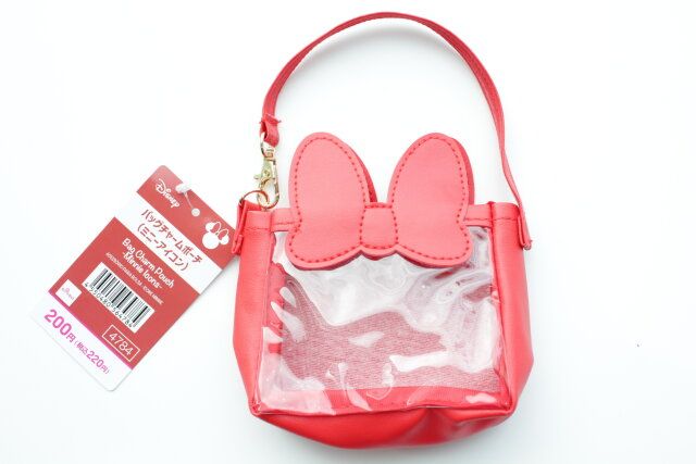 ダイソー バッグチャームポーチ（ミニーアイコン）