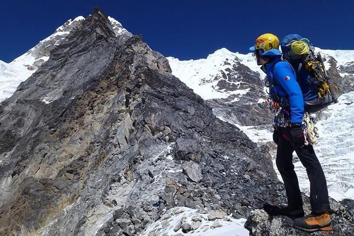 マランフランを登る竹内洋岳氏