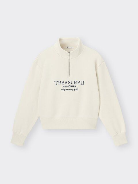 GUのヘビーウェイトスウェットグラフィックプルオーバー