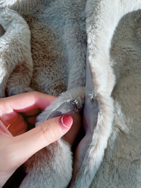 COCA フェイクファーベスト 留め具あり