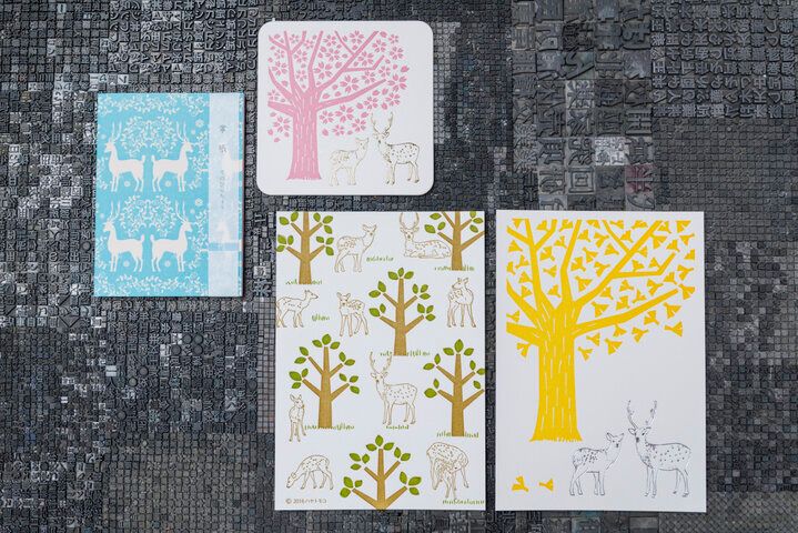 鹿や天平文様のペーパーアイテムを探しに、奈良・きたまちの「活版印刷 丹」へ