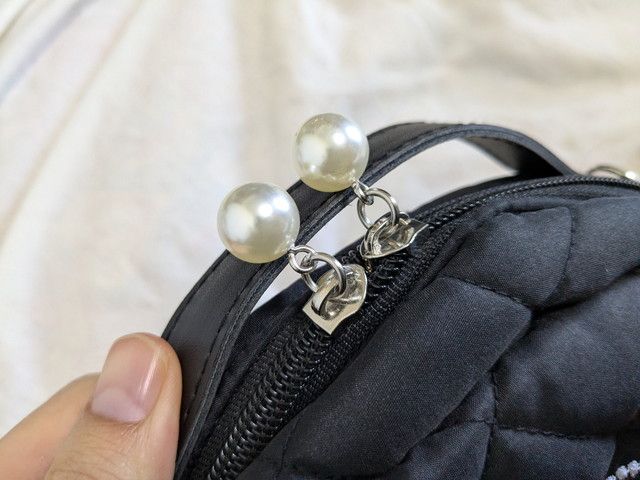 BIGバニティポーチハンドルのパール