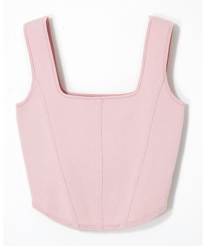 スクエアネックトップス