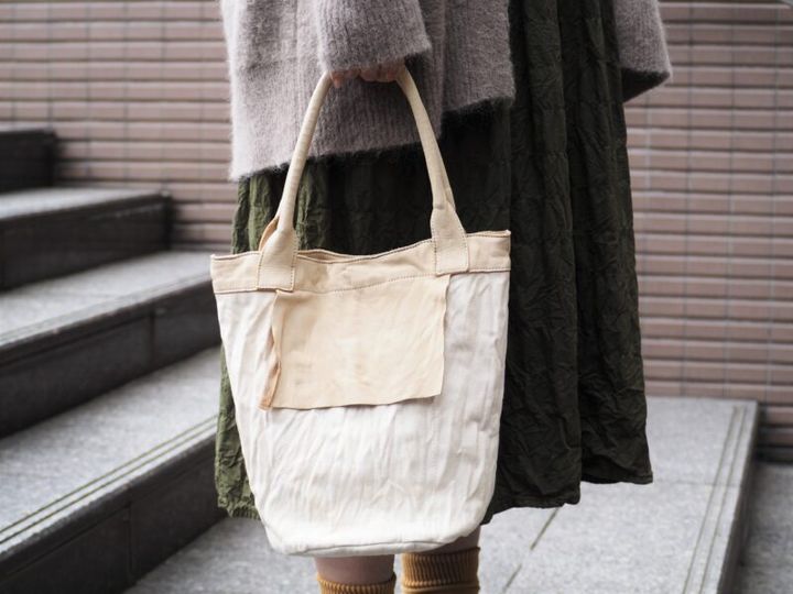 「パドカレ」のキャンバス×レザートート