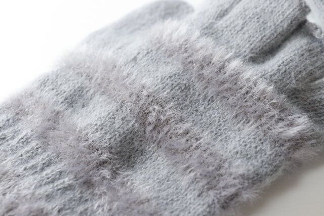 ダイソーのカバー付手袋（ボーダー）のデザイン