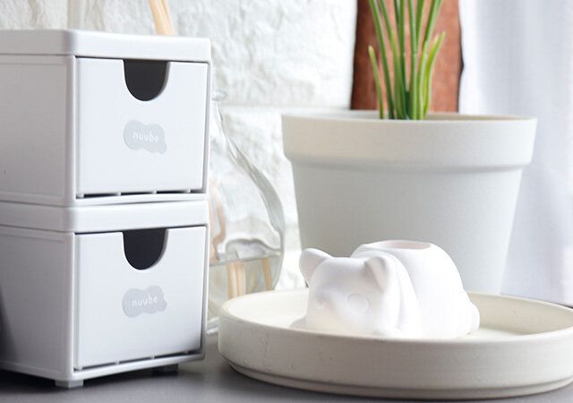 セリア 素焼き加湿ポット 寝ころび型 使用例