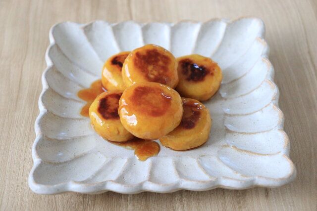 さつまいももち バター醤油 和える