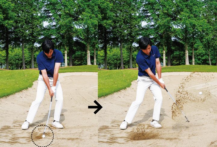 「砂が固いとうまく出せない！」そんな時に使えるバンカーショットのコツ