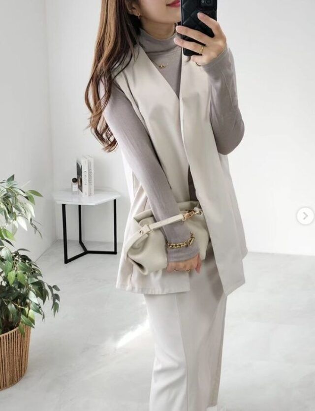 ストレッチリブタートルネックT