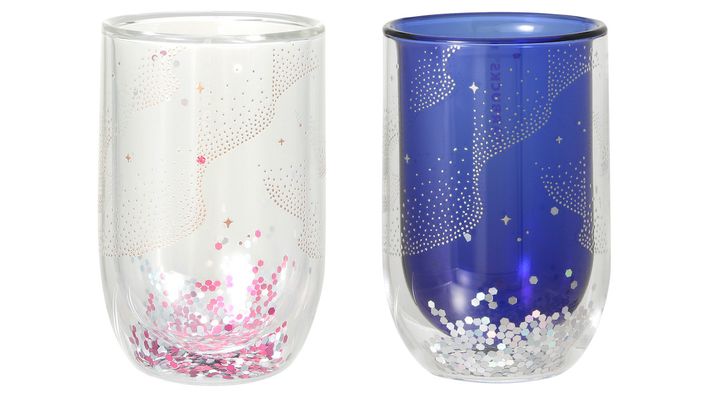 「ホリデー2024ダブルウォール耐熱グラス オーロラ / ネイビー」296ml 3150円