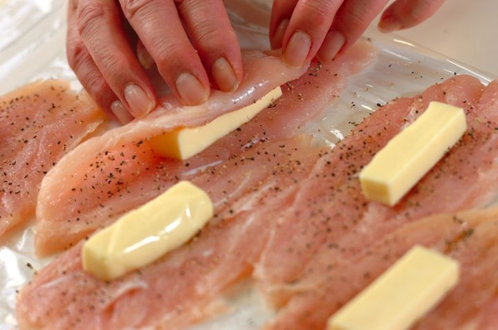 簡単とろーり！鶏ささみのチーズカツの作り方1