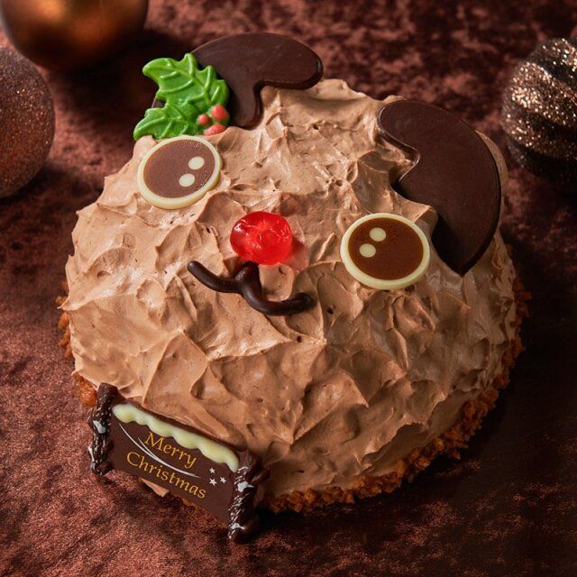 シャトレーゼのかわいいXmas真っ赤なお鼻のトナカイさんデコレーション16cm