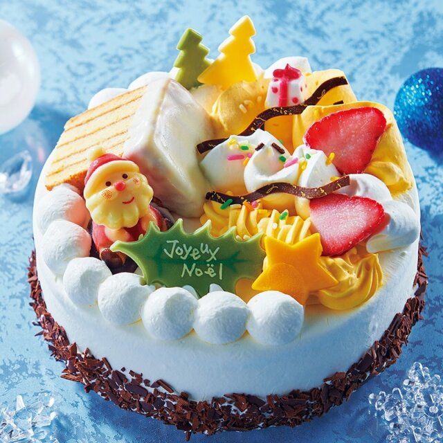 シャトレーゼの豪華なXmasアイスデコレーションパリパリチョコ バニラ＆チョコクッキー17cm