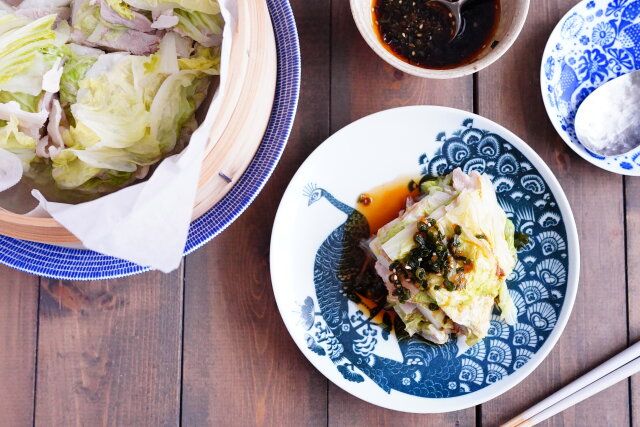 豚バラと白菜のミルフィーユ蒸し