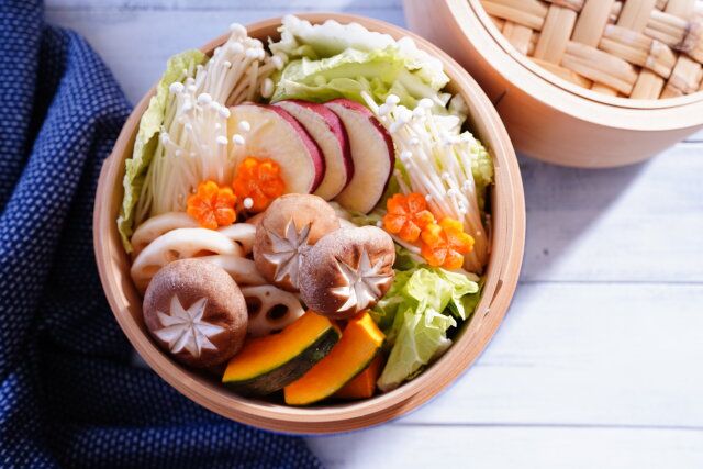 蒸し料理 白菜 さつまいも しいたけ かぼちゃ れんこん