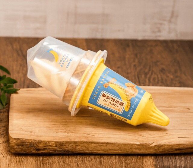 ファミリーマート 東京ばな奈コラボ ワッフルコーン東京ばな奈 キャラメル味