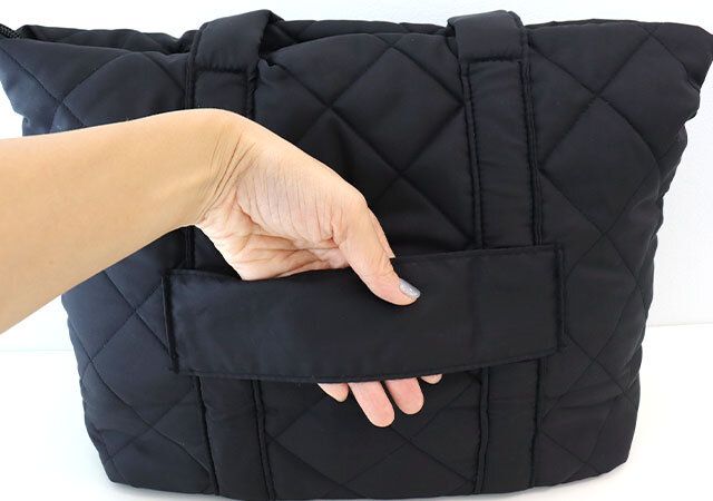 アジョリー 軽くて大きいキルティングバッグ ループ