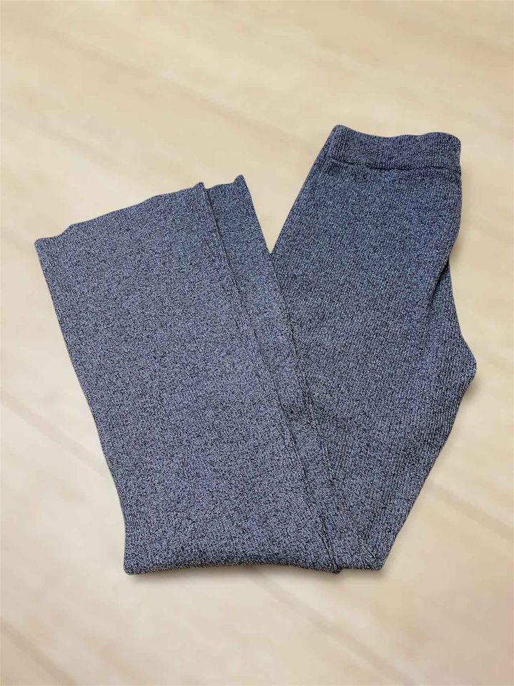 画像: セミフレアニットリブフレアパンツ