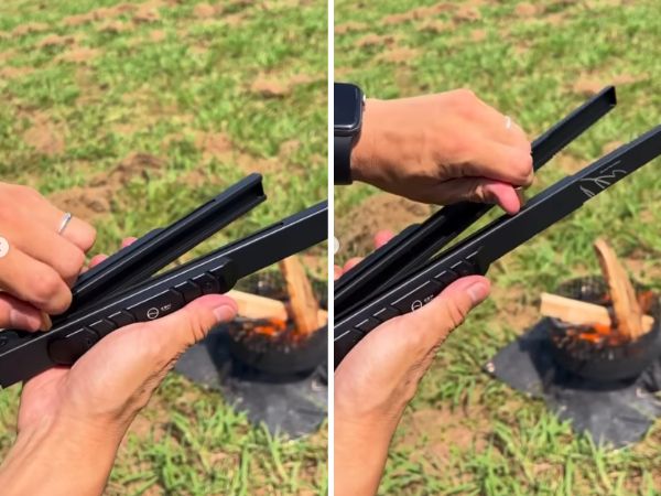 上級キャンパーおすすめ！長さ調節可能な便利すぎる火バサミが使いやすさ抜群！