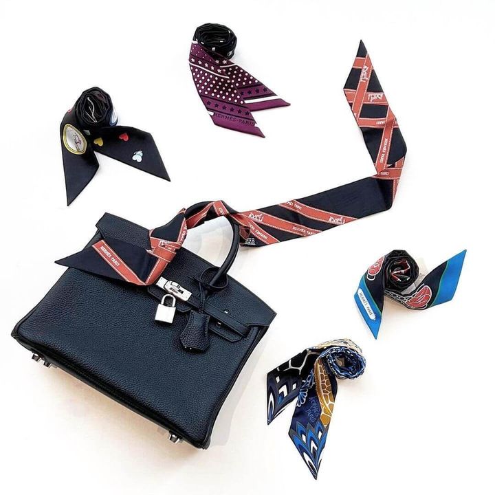 エルメスのバーキンとツイリースカーフ