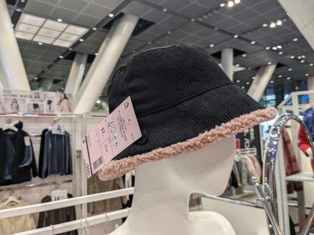 レディースプードルボア＆コーデュロイハット