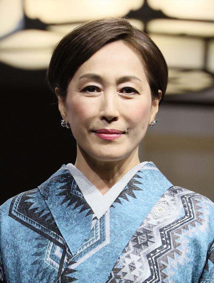 高島礼子さん（2023年10月撮影、時事）