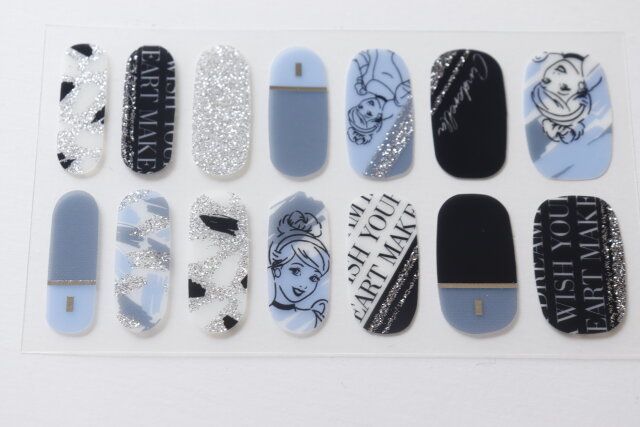 ダイソーSJジェル風ネイルシール（シンデレラ）A デザイン