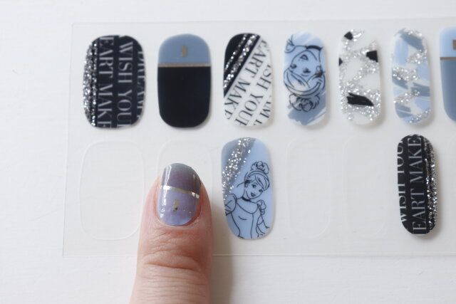 ダイソーSJジェル風ネイルシール（シンデレラ）A サイズ デザイン