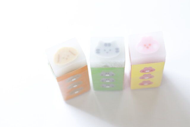 ダイソー 消しゴム（半透明、デザイン、3個） デザイン
