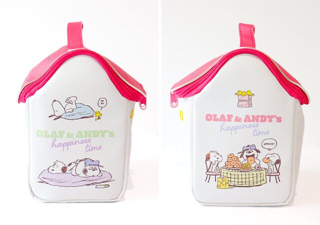 スヌーピーハウスのマルチに使える収納ポーチ プリント