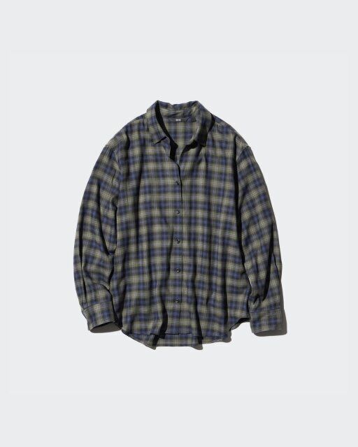 ユニクロ ソフトフランネルスキッパーシャツ