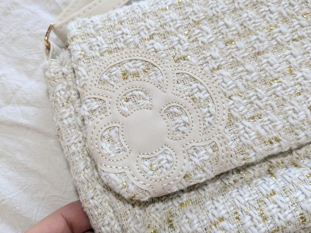 ツイードショルダーバッグブランド柄