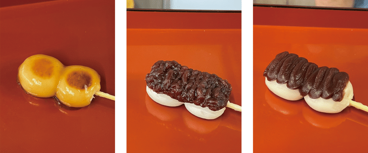 「みたらし」1本400円、「つぶあん」「こしあん」1本450円