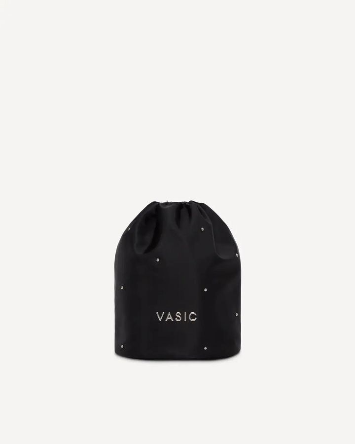 画像: 【VASIC】「Day-To Drawstring - Studs」（Black × Silver）￥24,200（税込）