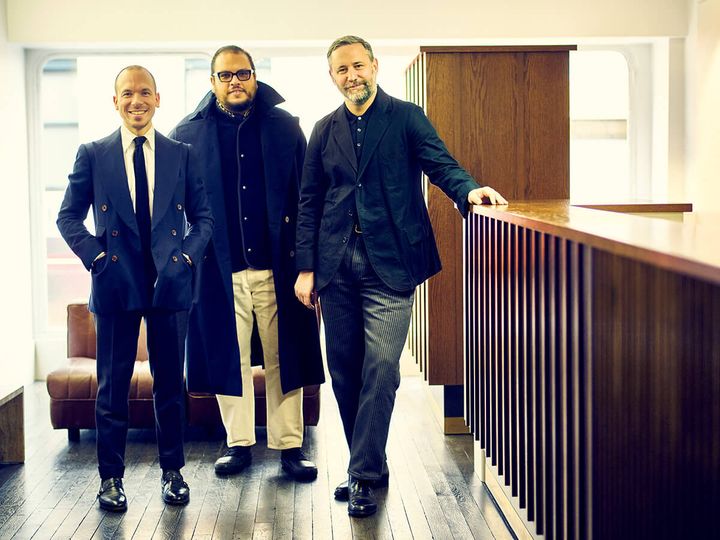 『l'étiquette』ファッションディレクター・ゴーティエ・ボルサレロ、『l'étiquette』マーケットエディター・バジル・カディリー、『l'étiquette』『HOLIDAY』編集長・マーク・ボウジェ