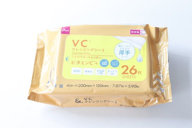 ダイソー クレンジングシート（VC※1、26枚）