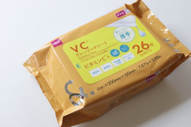 ダイソー クレンジングシート（VC※1、26枚） パッケージ