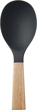 無印良品のお洒落な木柄 シリコーン 立てられるしゃもじ