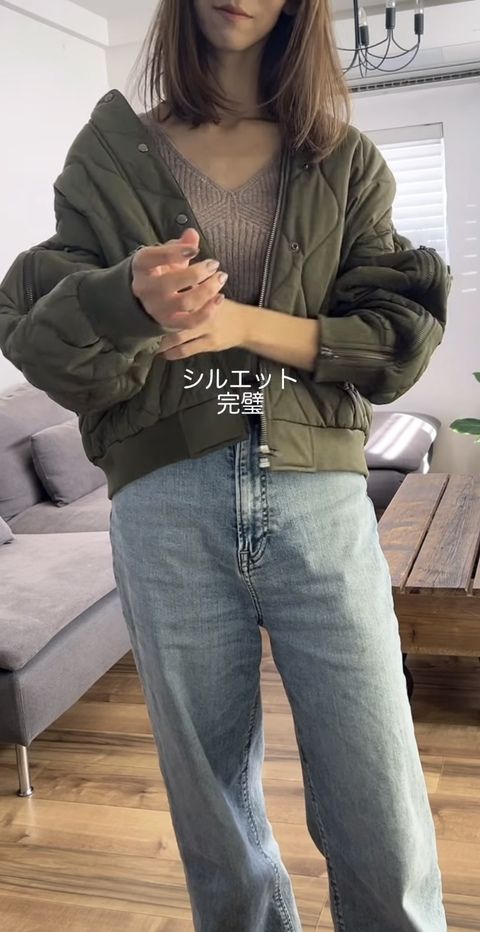 GUのキルティングブルゾン2