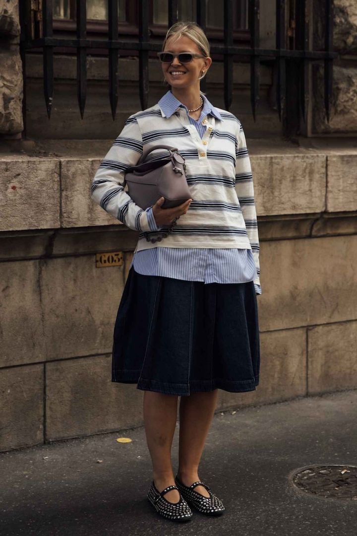 画像: ボーダー×ストライプで小気味よく！